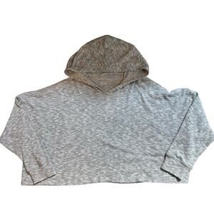 American Eagle Gray Thermal Cropped Lightweight Lounge Hoodie Soft Women's XS